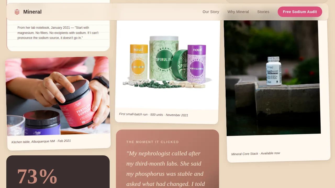 Nourish — Premium Low-Sodium Wellness Landing Page Template