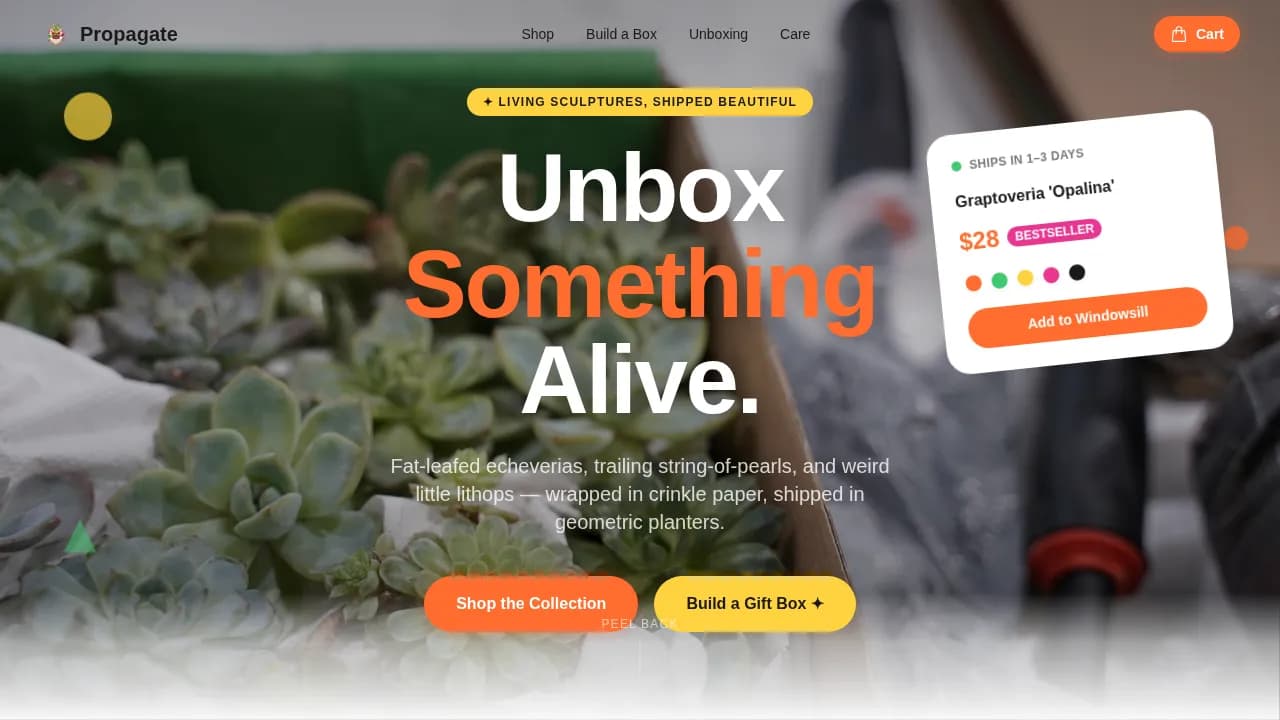 Florist & Plant Shop Portfolio & Case Study Website Template