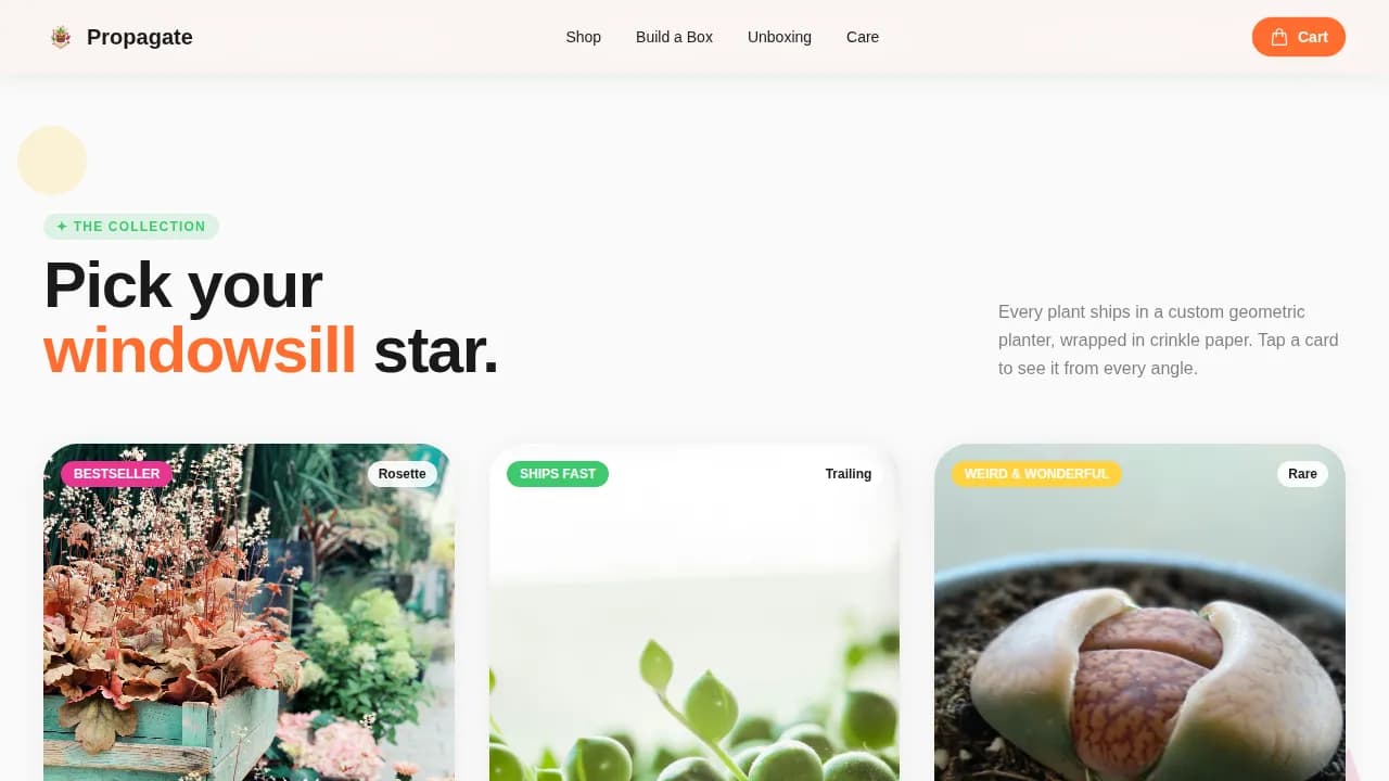 Florist & Plant Shop Portfolio & Case Study Website Template