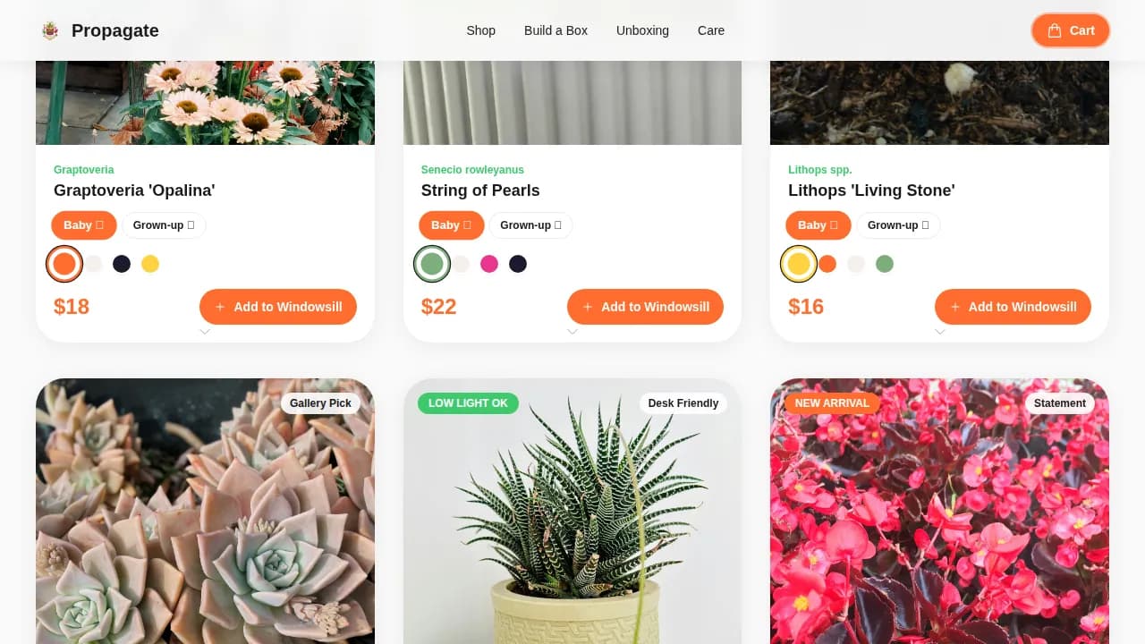 Florist & Plant Shop Portfolio & Case Study Website Template