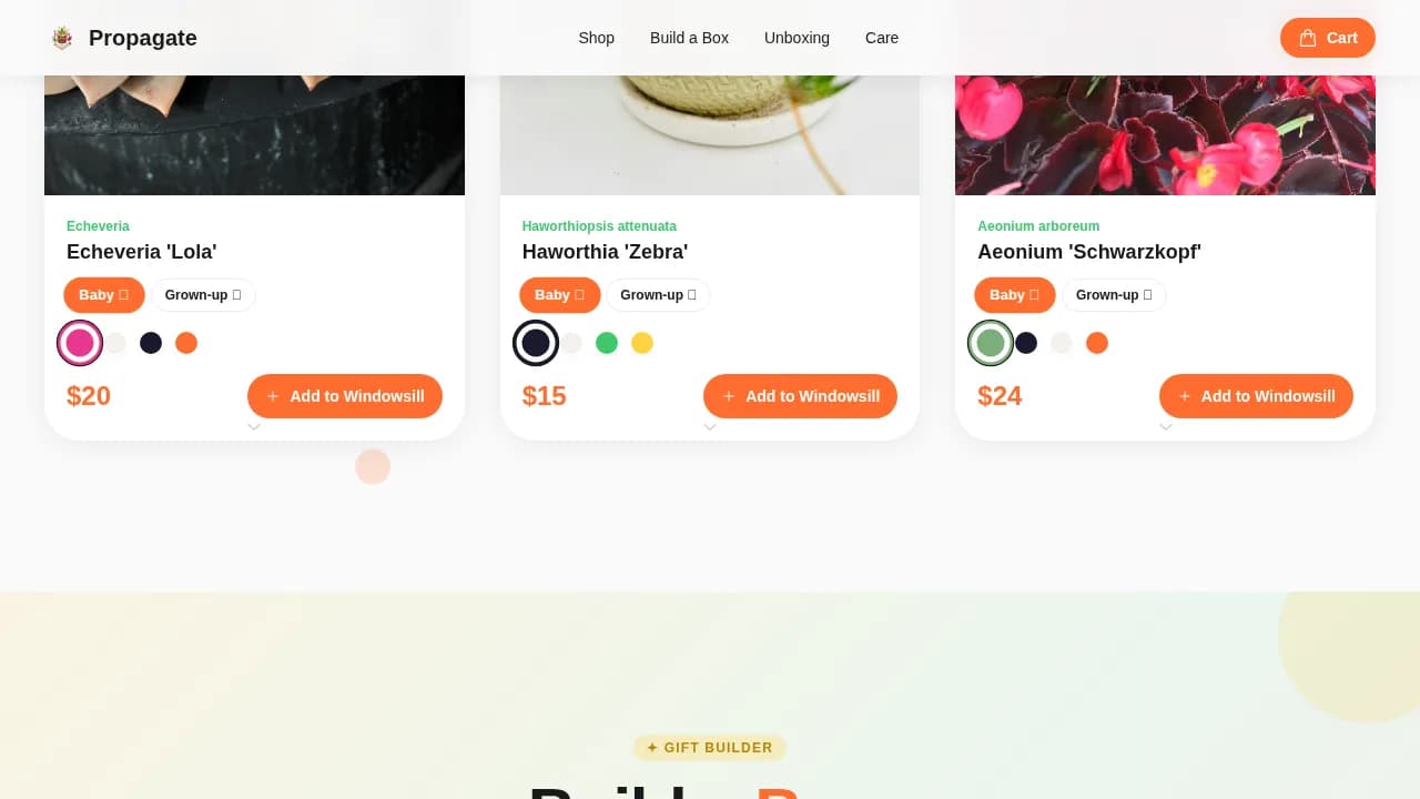 Florist & Plant Shop Portfolio & Case Study Website Template