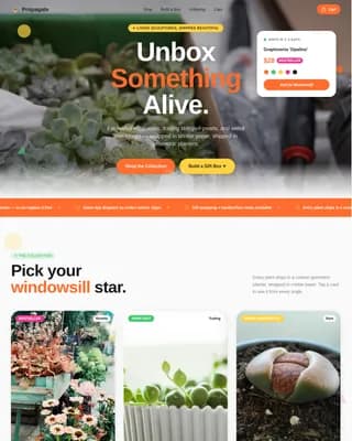 Florist & Plant Shop Portfolio & Case Study Website Template