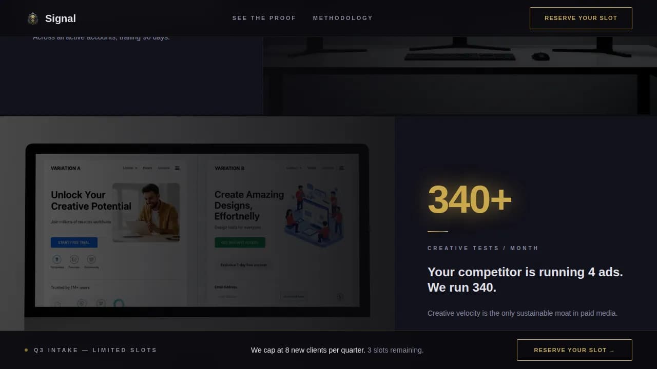 Performance Marketing Agency DTC & E-Commerce Website Template