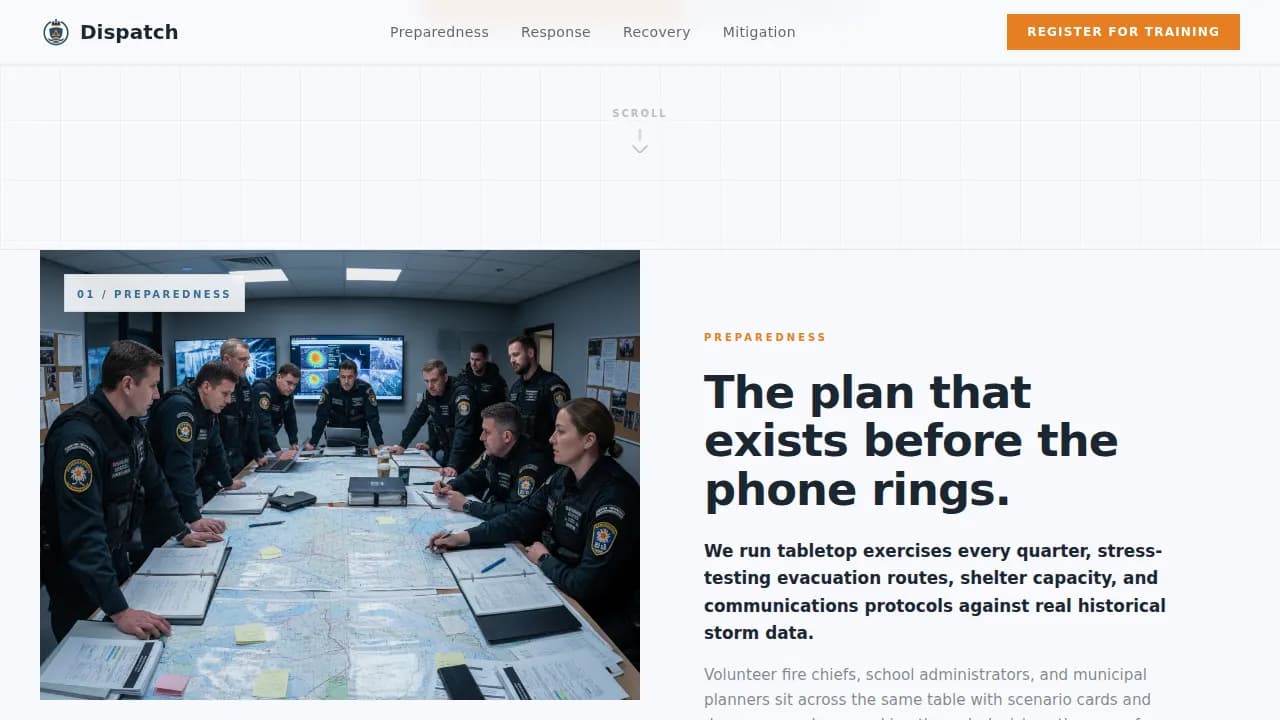 Complete Emergency Management Government Professional Website Template