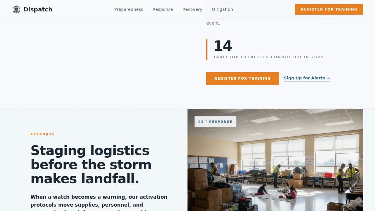 Complete Emergency Management Government Professional Website Template