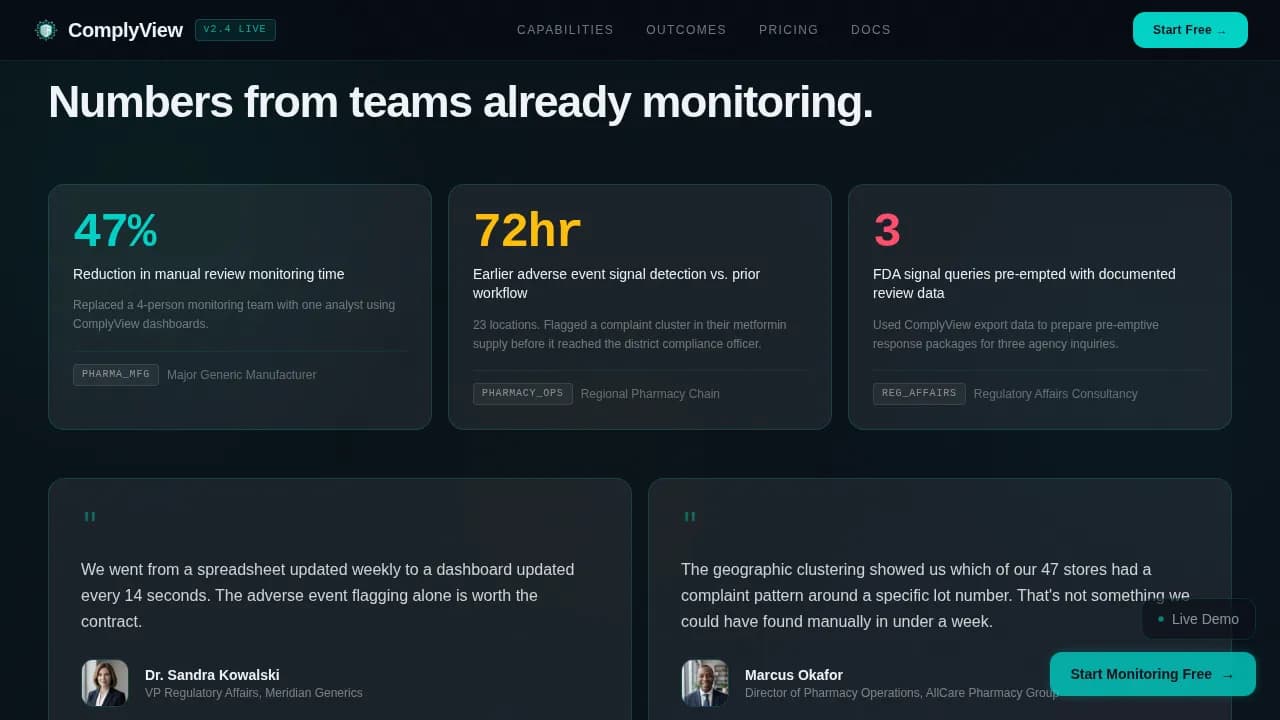 Pharmaceutical Software & SaaS Reviews Website Template