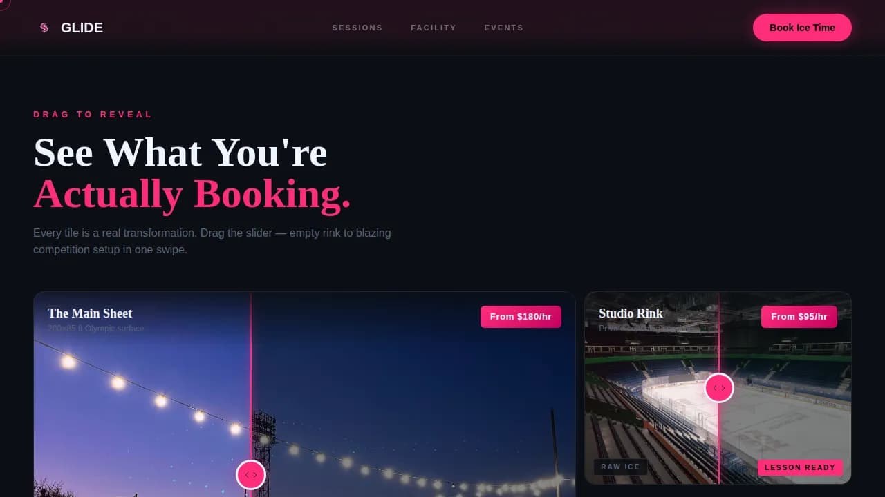 Figure Skating Booking Website Template