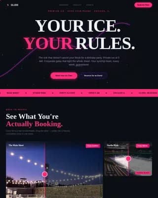 Figure Skating Booking Website Template