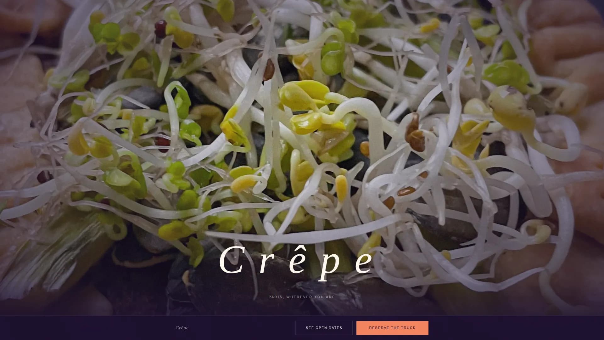 Crêpe - Luxe French Food Truck Booking Landing Page Template