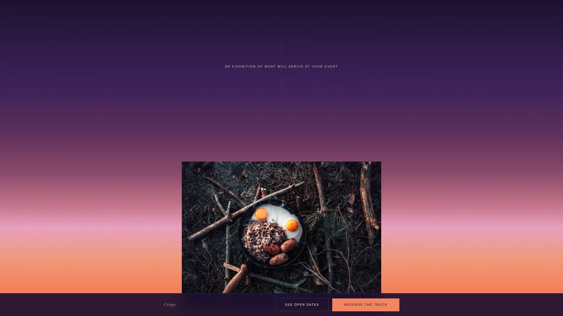 Crêpe - Luxe French Food Truck Booking Landing Page Template