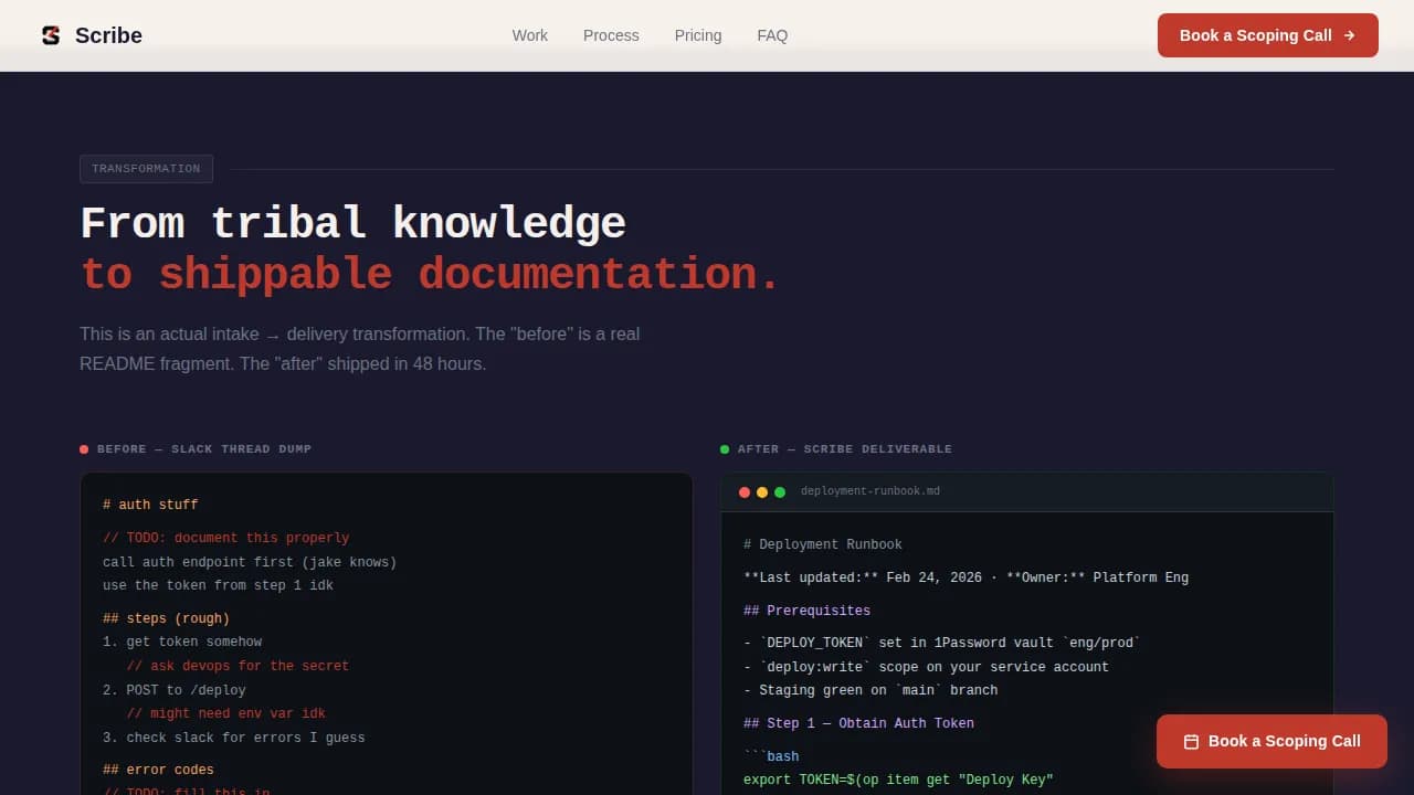 Specialist Technical Writer Appointment Booking Website Template