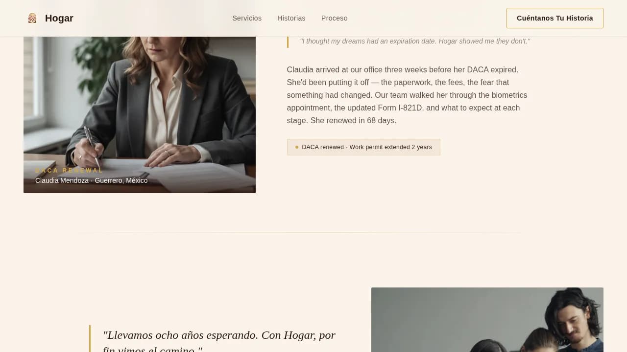 Specialist Latin American Community Portfolio & Case Study Website Template