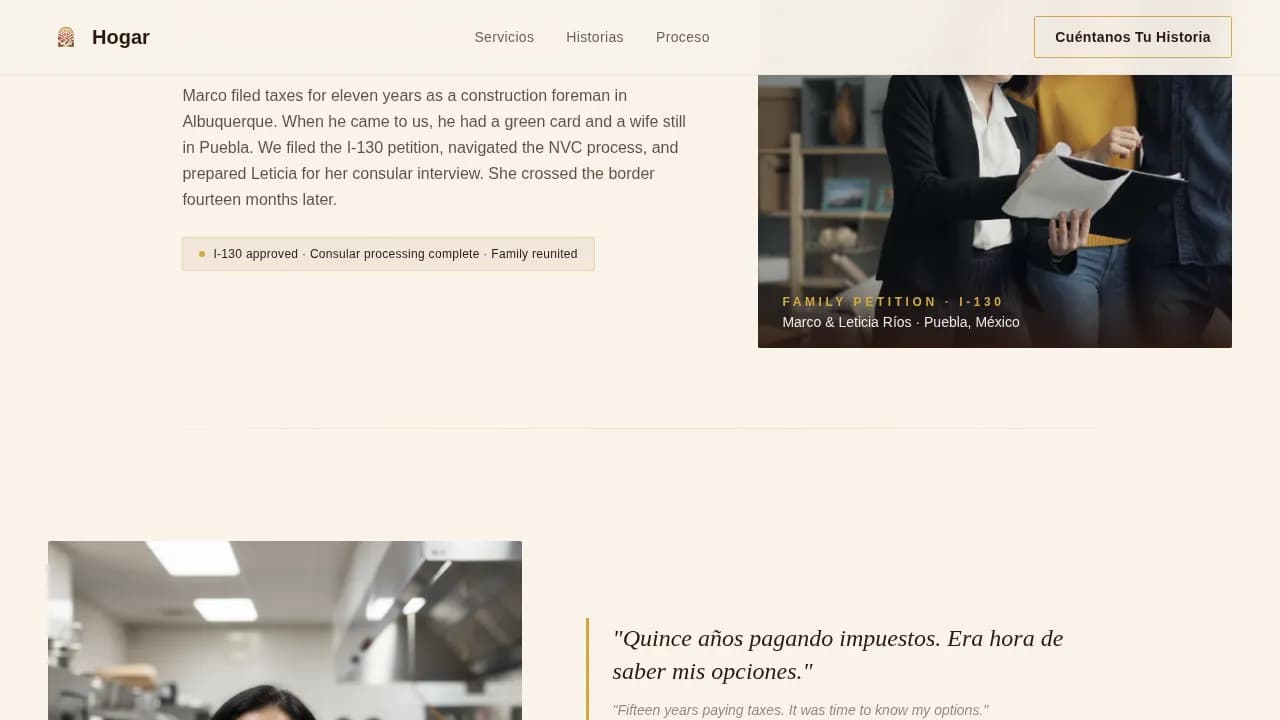 Specialist Latin American Community Portfolio & Case Study Website Template