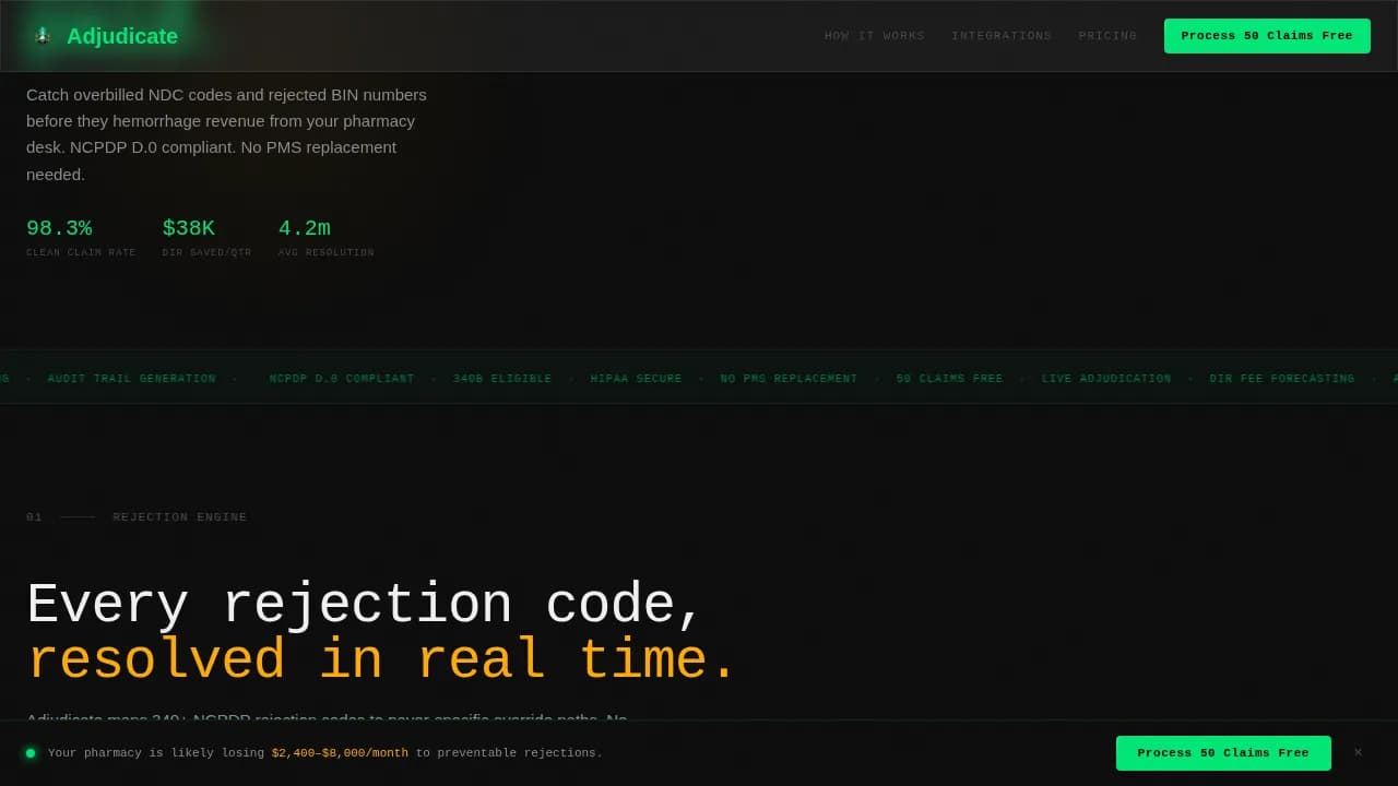 Local Pharmacy Software Cost Estimator Website Template