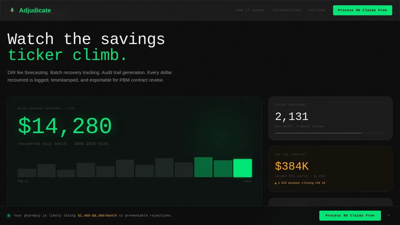 Local Pharmacy Software Cost Estimator Website Template