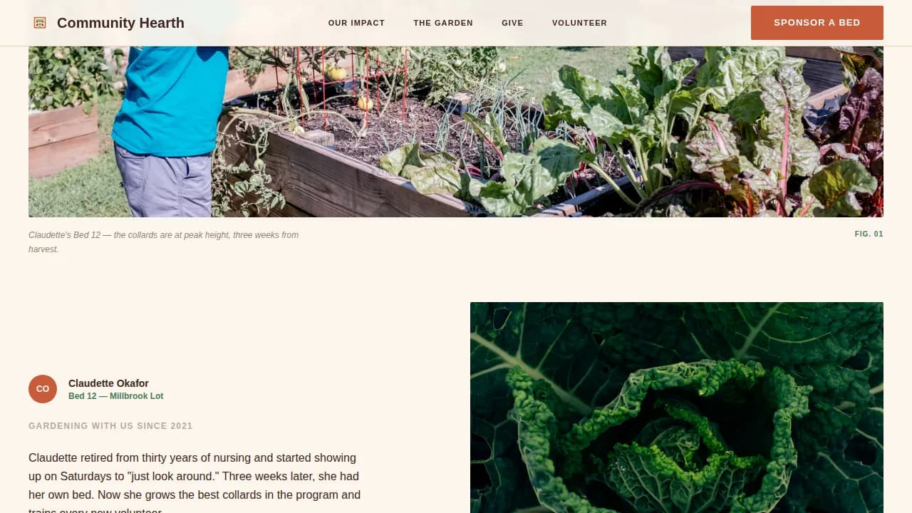 Sprout — Community Garden Partnership Landing Page Template
