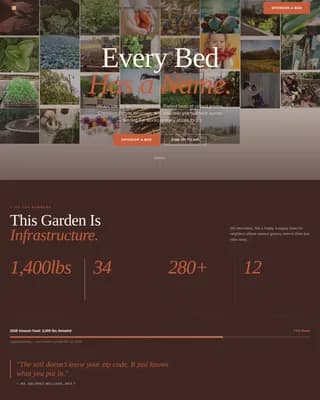 Sprout — Community Garden Partnership Landing Page Template
