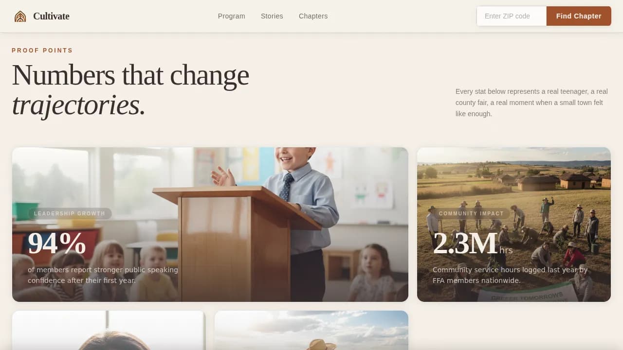 Grow — Expert Agricultural Education Landing Page Template