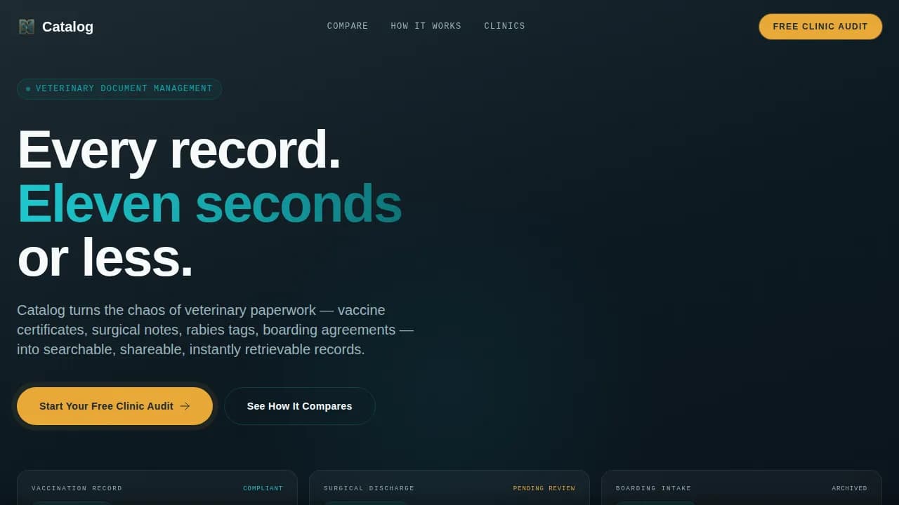 Veterinary Software Comparison Website Template
