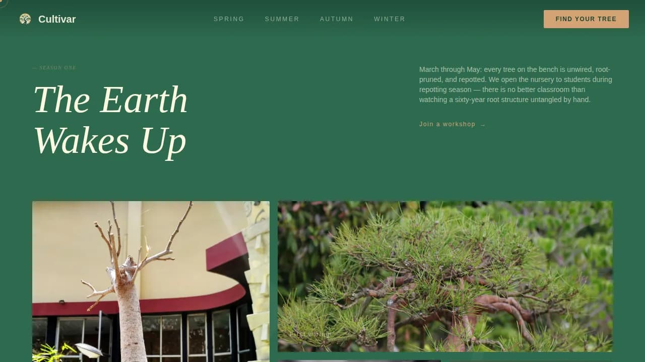 Nursery & Plant Farm Appointment Booking Website Template