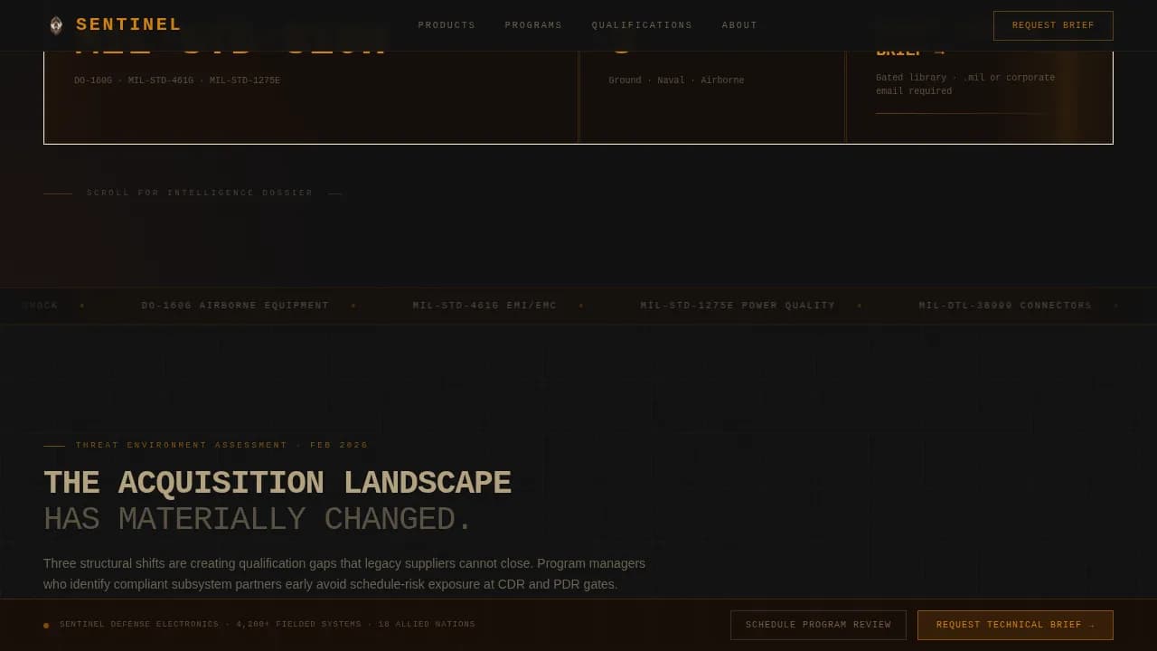 Bastion — Tactical Electronics Operations Landing Page Template