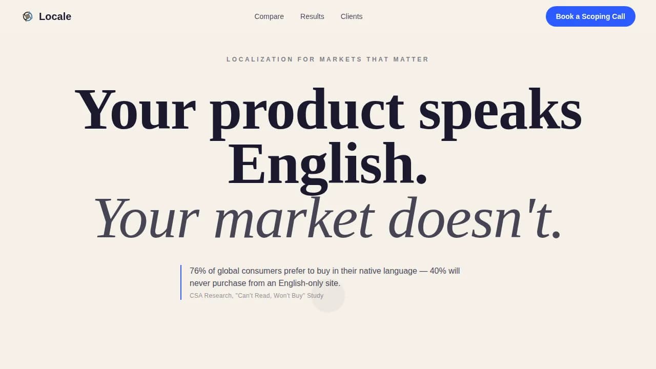 Translation & Localization Booking Website Template