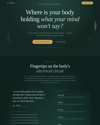 Wellness Modalities Appointment Booking Website Template