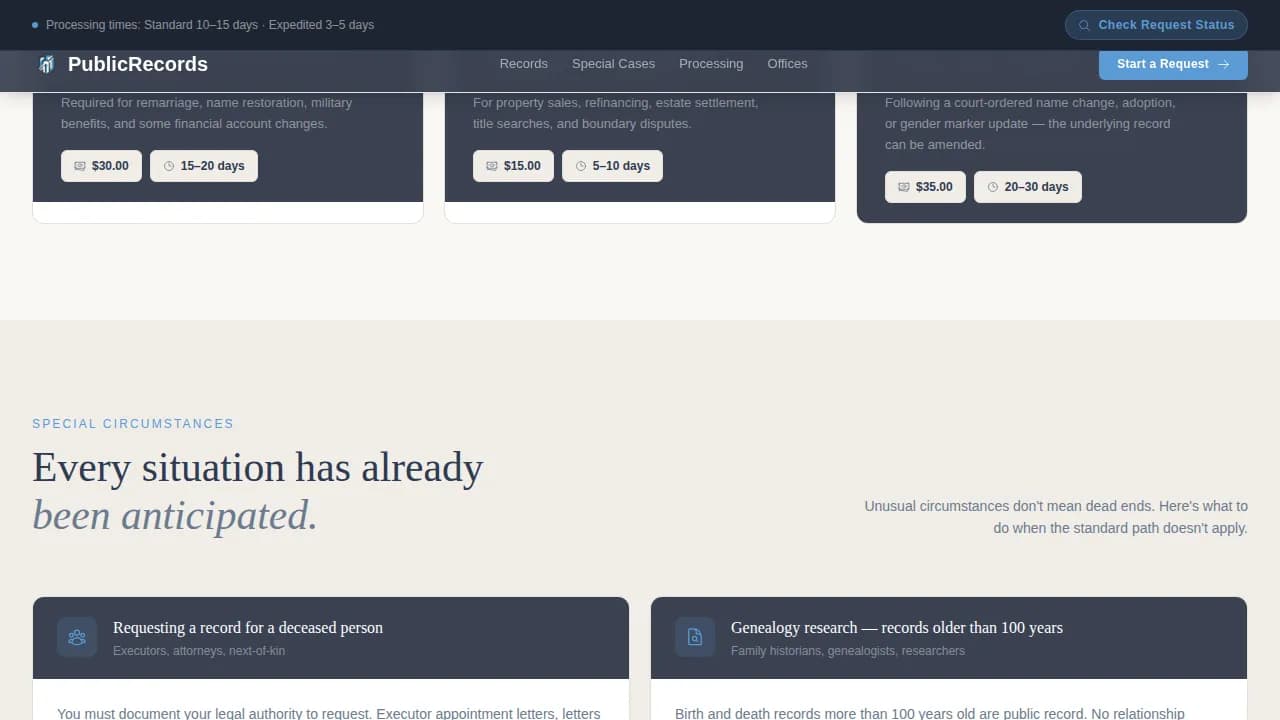 Public Records Government Professional Website Template