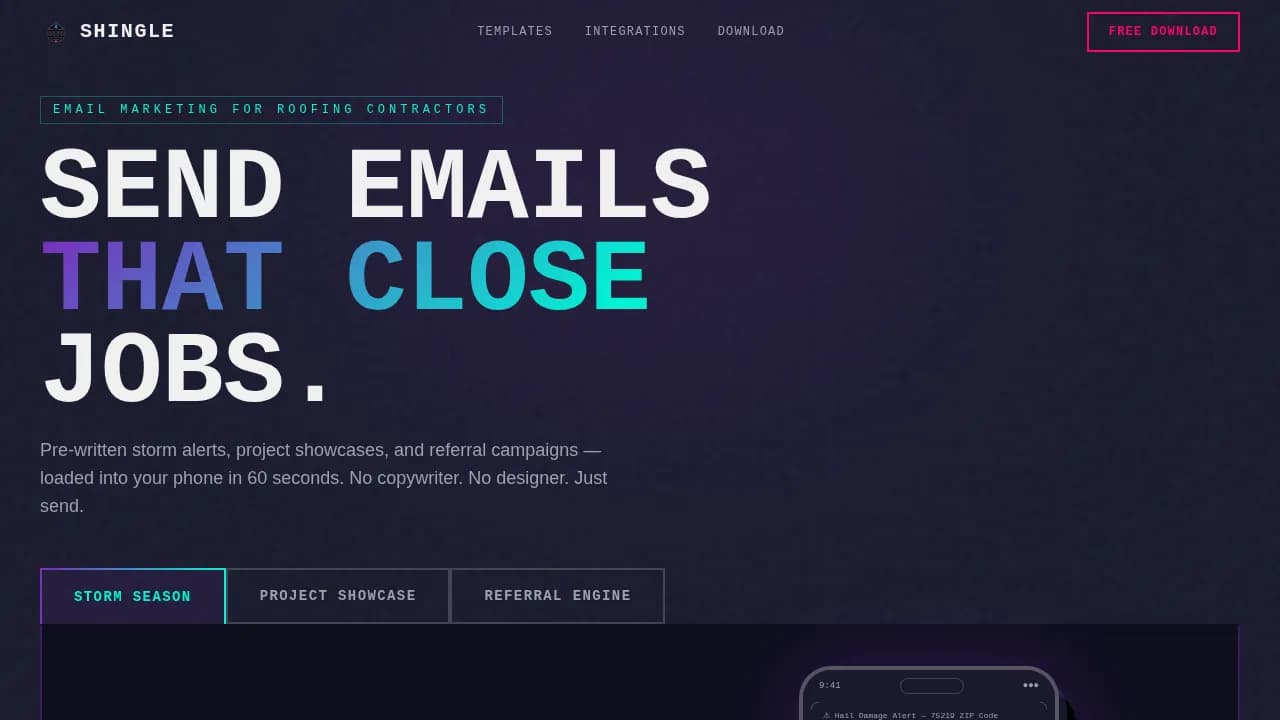 Ridge — Bold Roofing Newsletter Landing Page Template