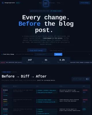 Update — Dynamic Release Tracking Landing Page Template