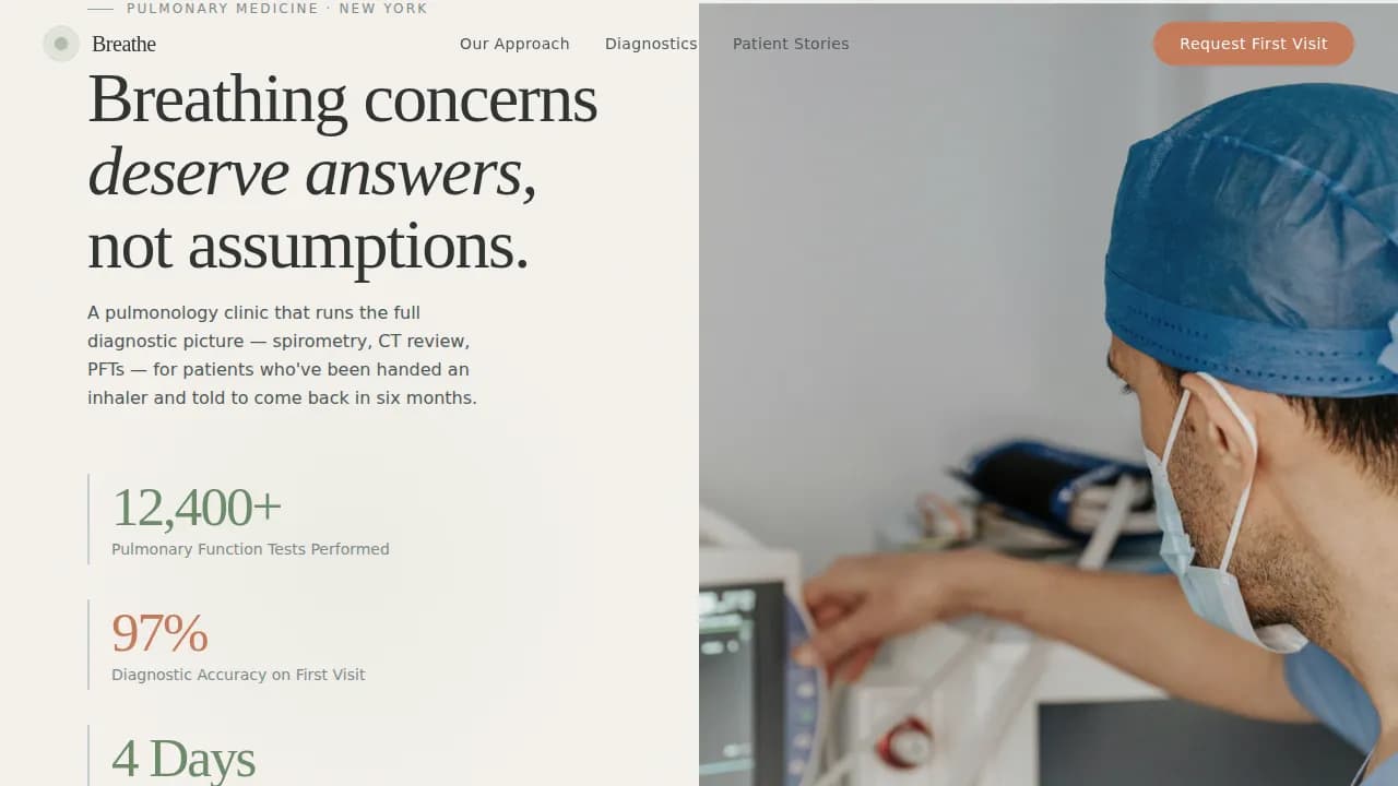 Pulmonologist Professional Website Template
