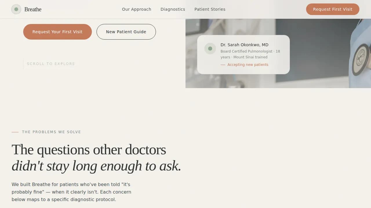 Pulmonologist Professional Website Template