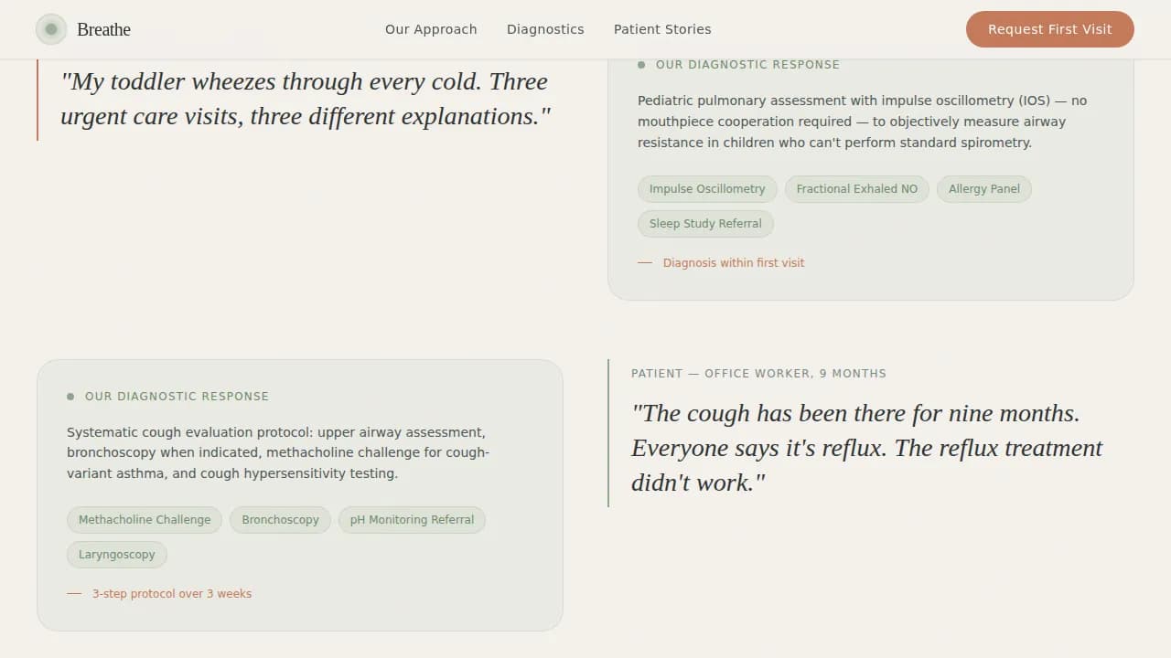 Pulmonologist Professional Website Template