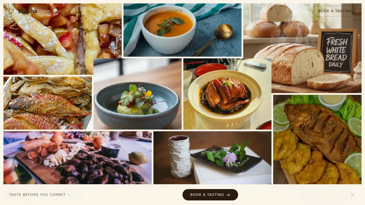 Plancha - Luxe Barbadian Catering Landing Page Template