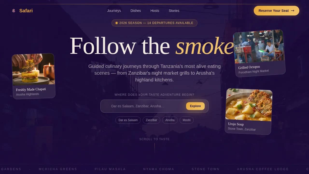 Tanzania Travel Booking Website Template