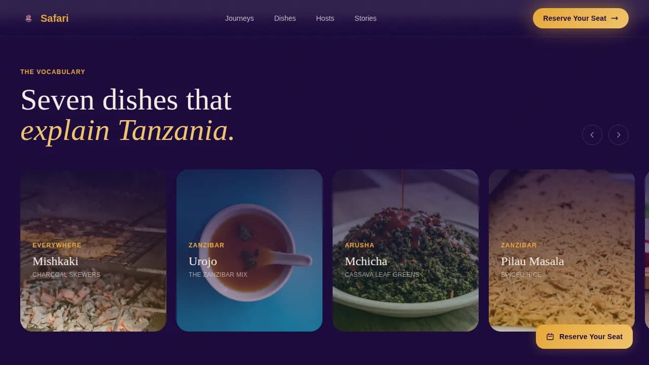 Tanzania Travel Booking Website Template