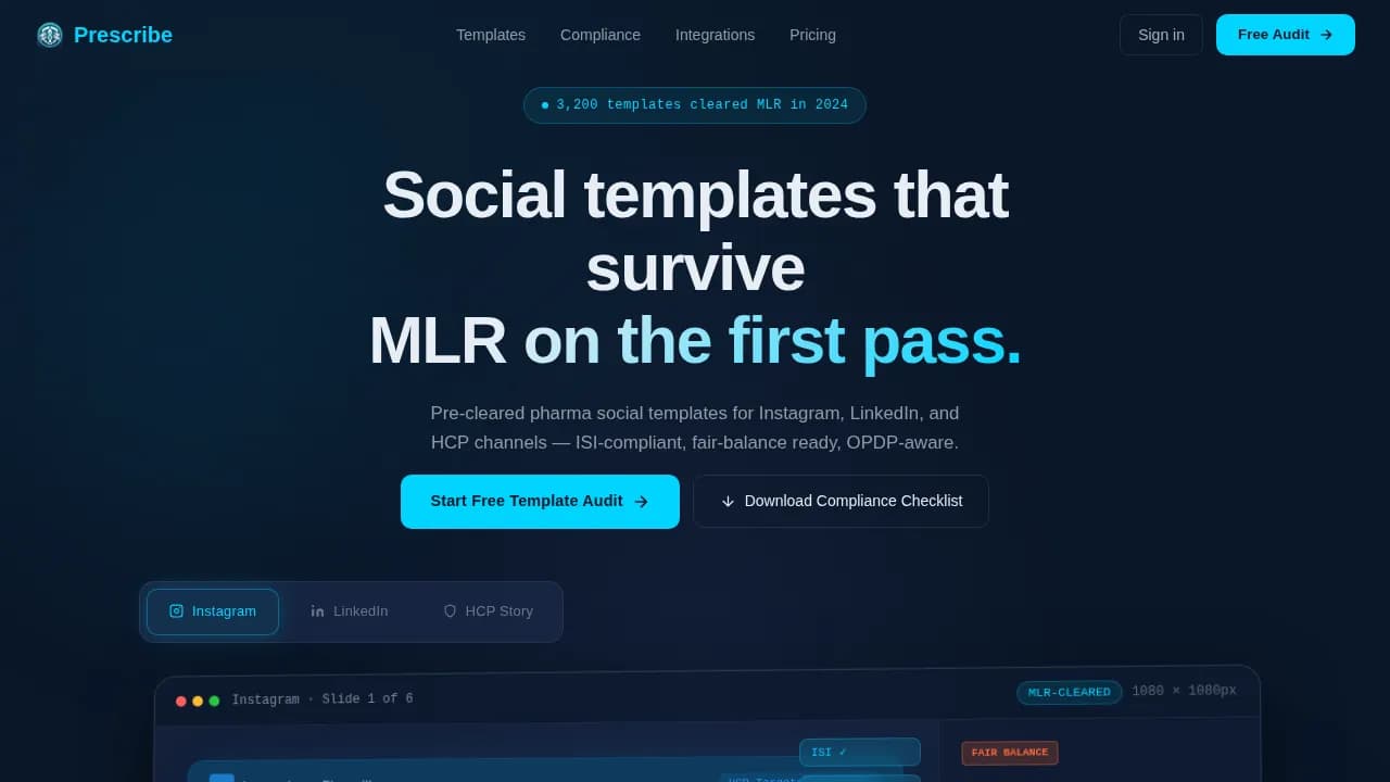 Pharmaceutical Digital Presence Reviews & Social Proof Website Template