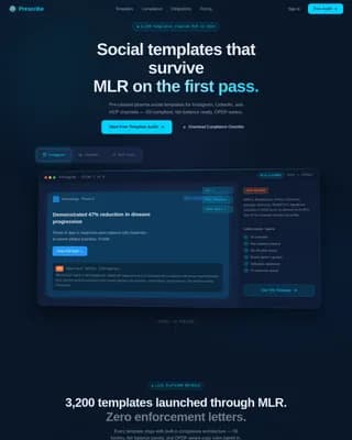 Pharmaceutical Digital Presence Reviews & Social Proof Website Template
