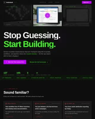 Stack — Expert HubSpot Training Landing Page Template