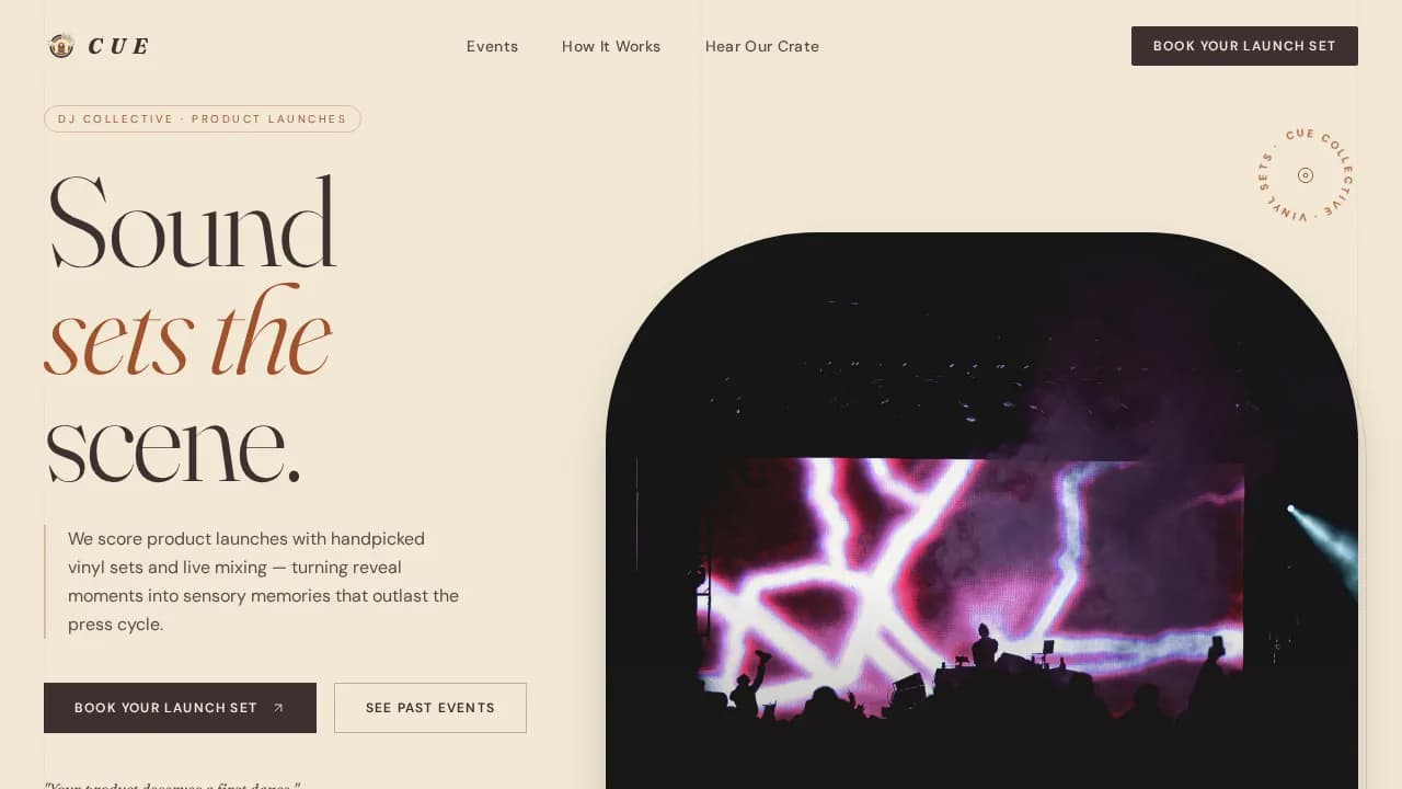 Product Launch Event Booking Website Template