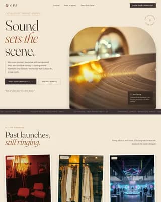 Product Launch Event Booking Website Template