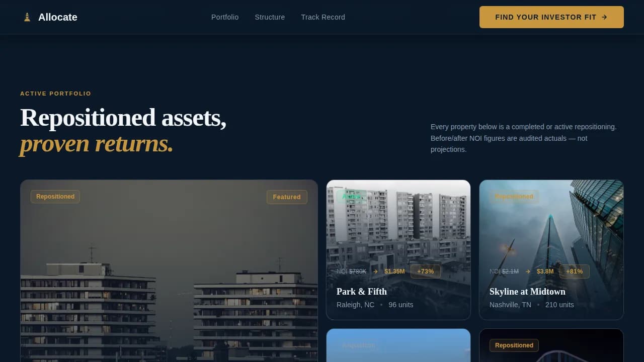 Mid-Rise Residential Real Estate Booking Website Template