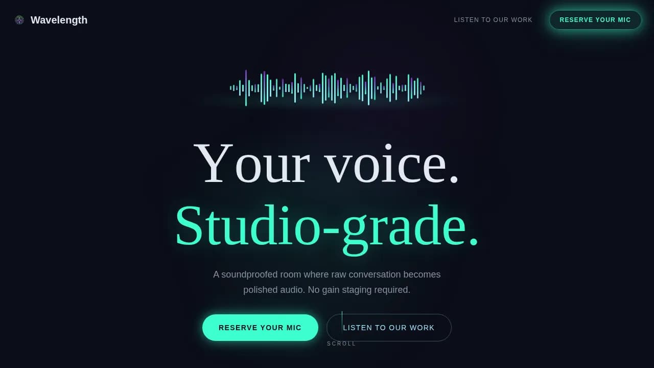 Sound & Audio Production Professional Website Template