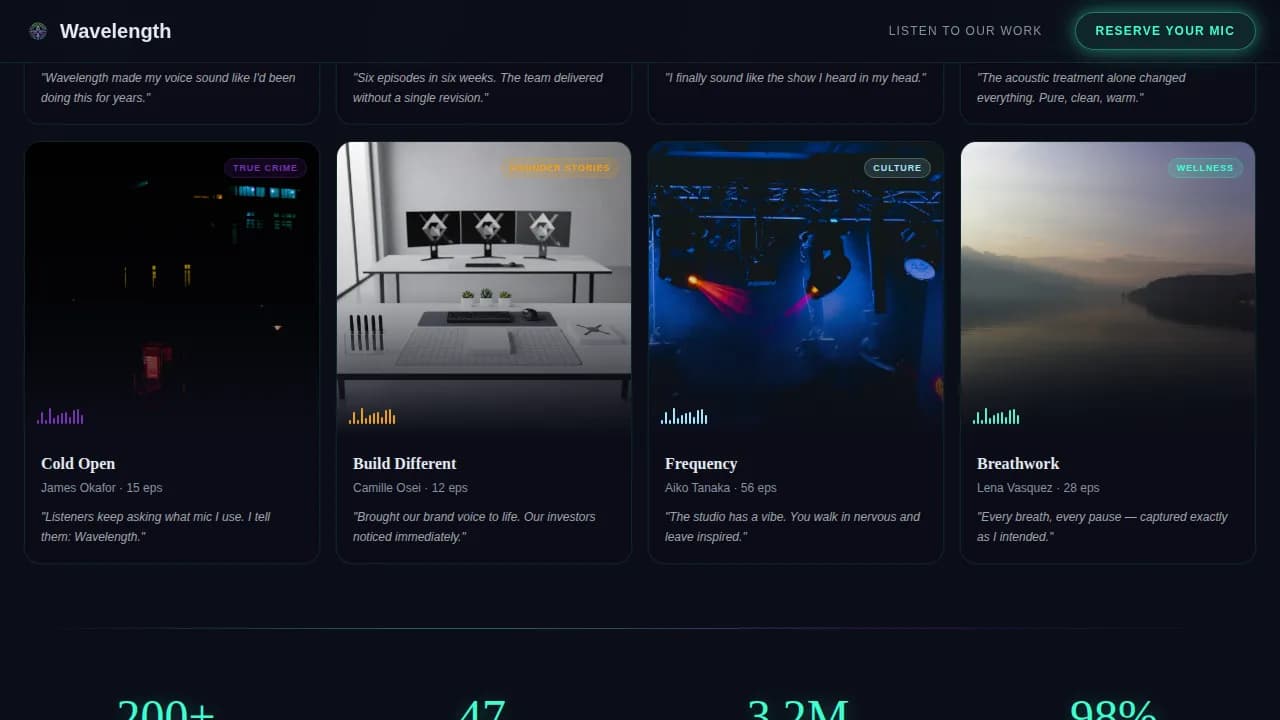 Sound & Audio Production Professional Website Template