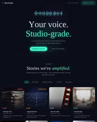 Sound & Audio Production Professional Website Template