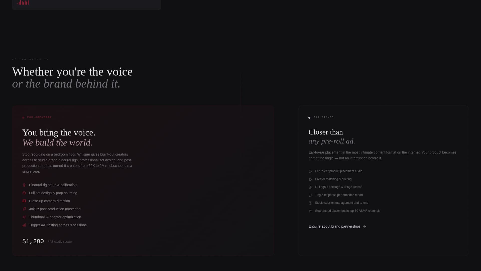 Content Creator Professional Website Template