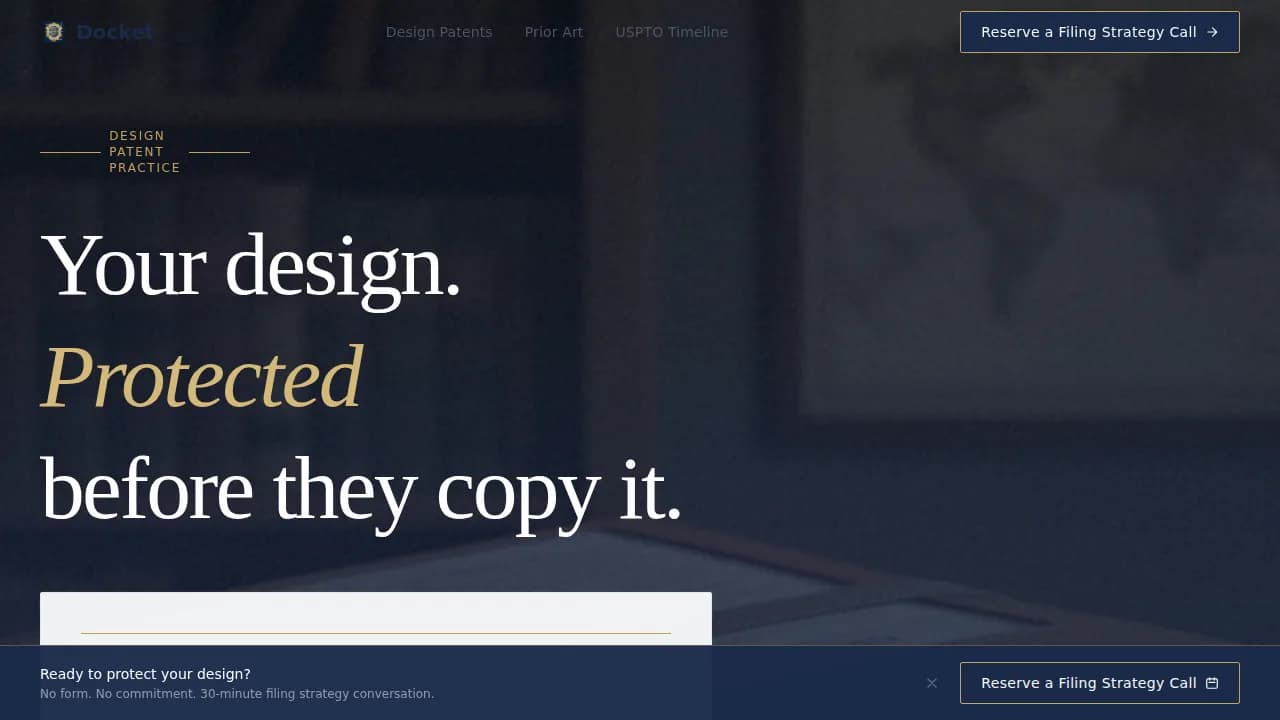 Intellectual Property Booking Website Template
