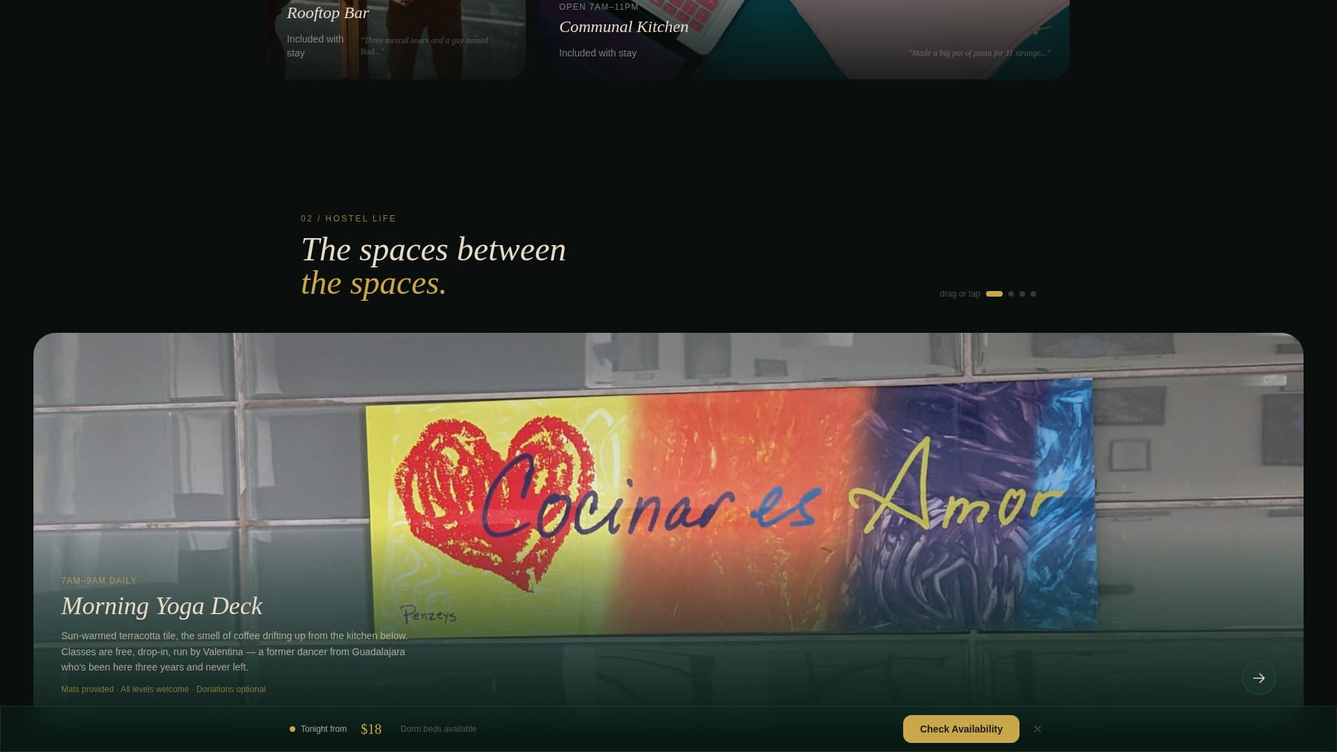Bunk - Immersive Hostel Landing Page Template