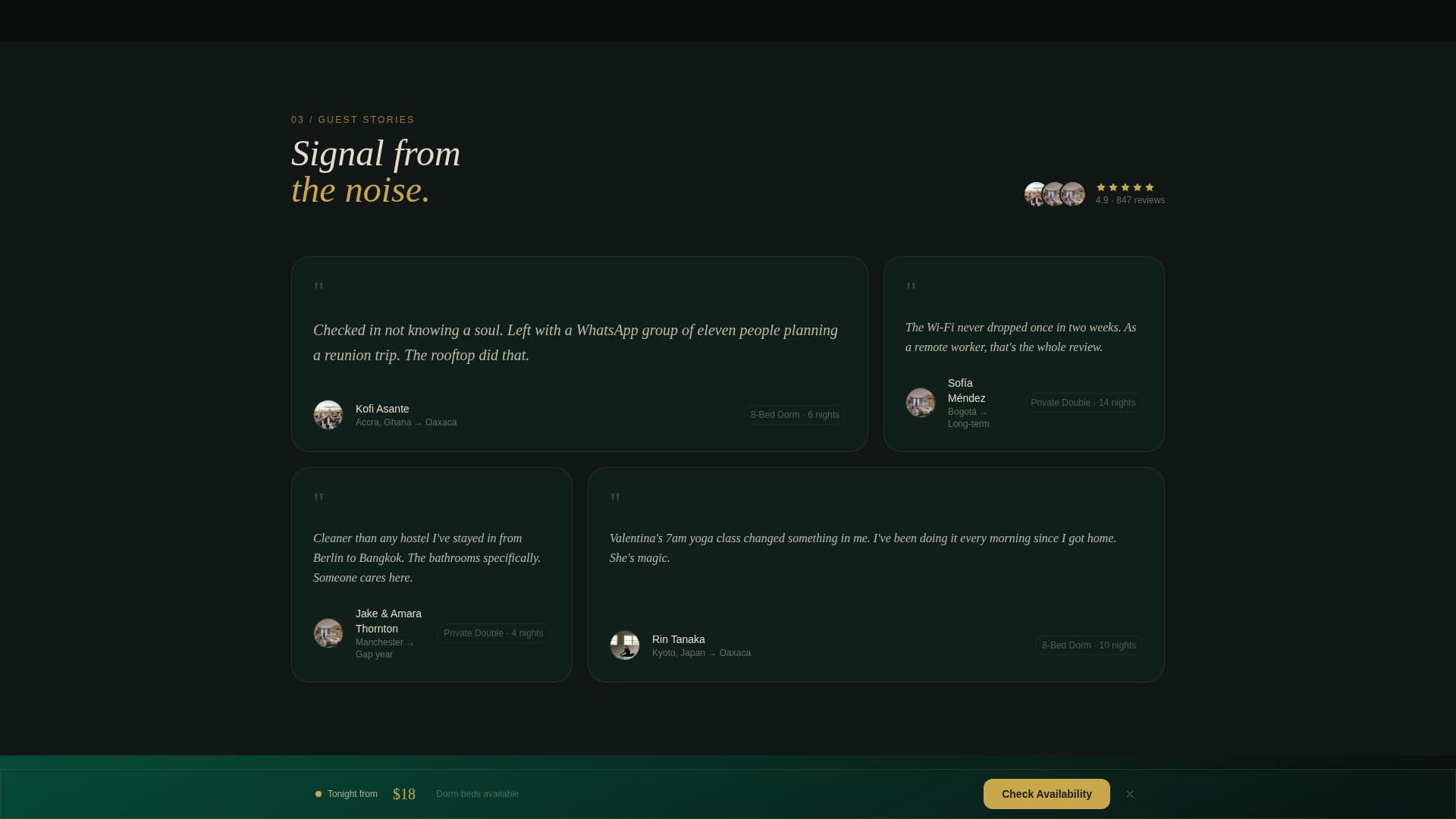 Bunk - Immersive Hostel Landing Page Template