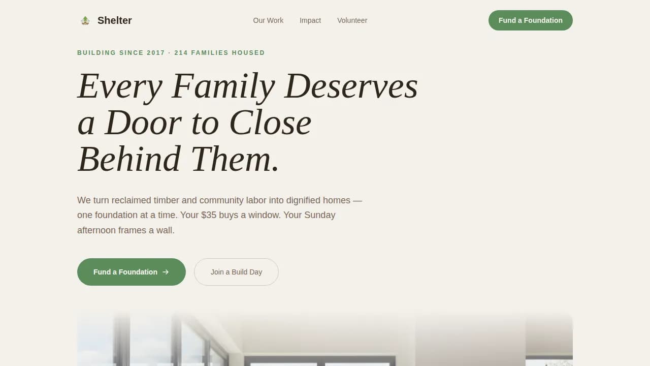 Affordable Housing Nonprofit Professional Website Template